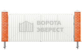 Распашные ворота 1500×2750 из евроштакетника ВЭ-2501